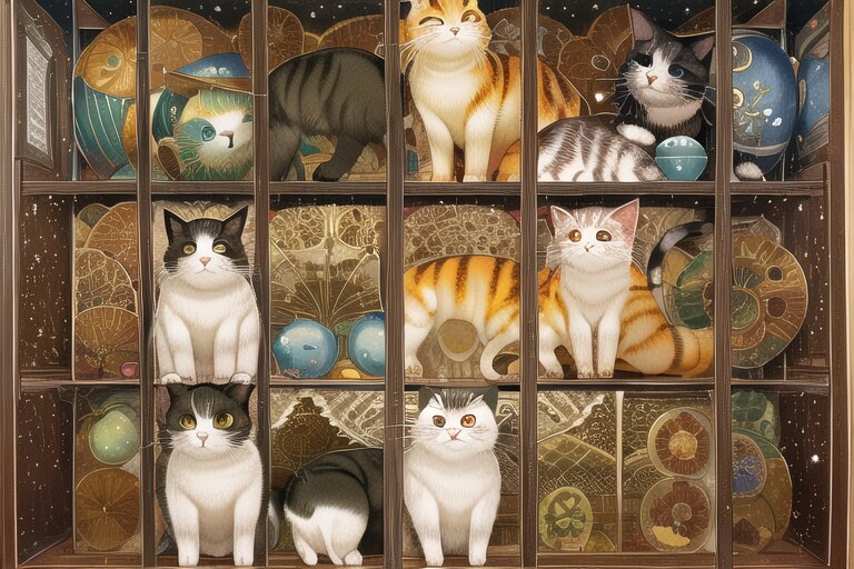 猫のレリーフ