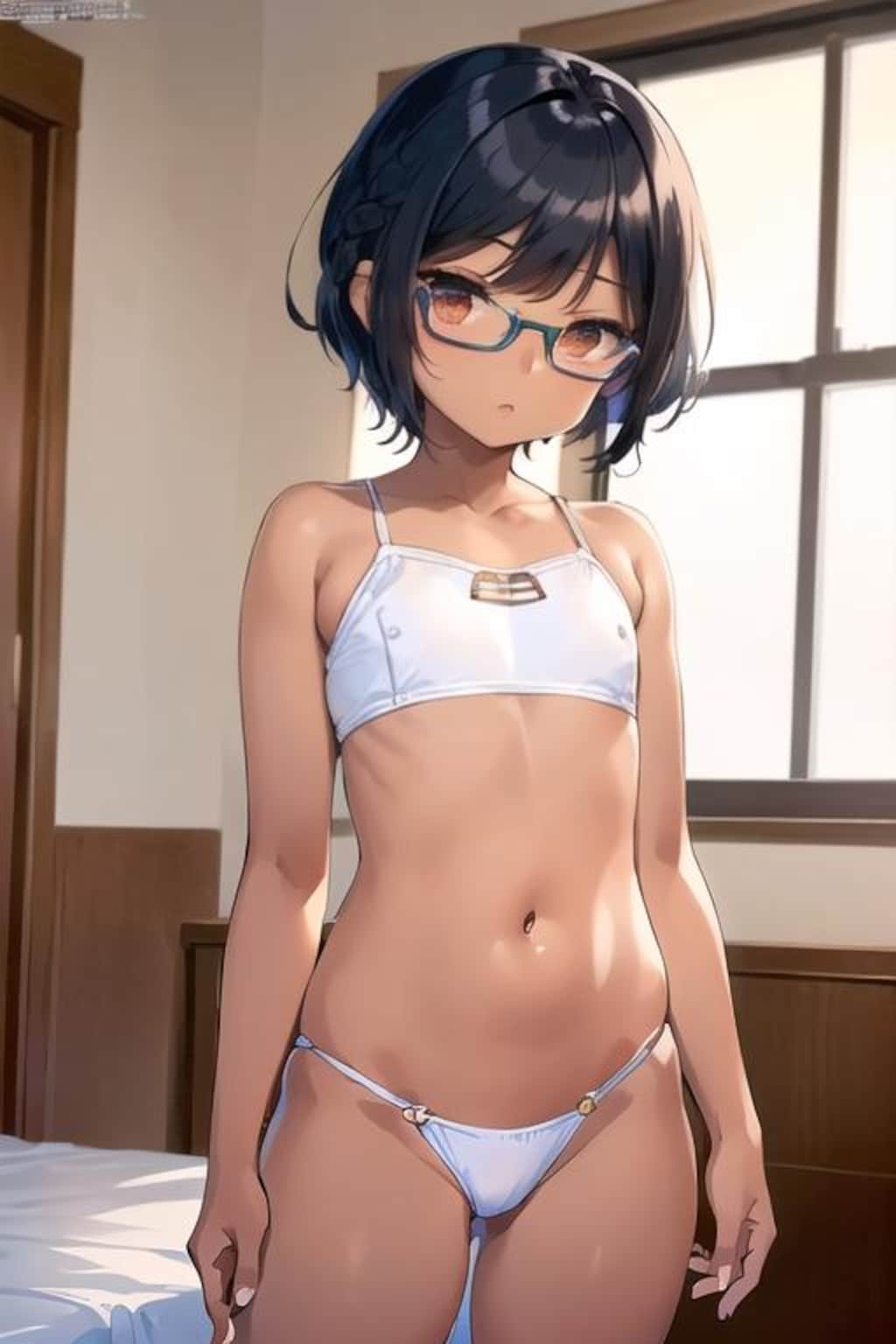 黒髪眼鏡のロリ