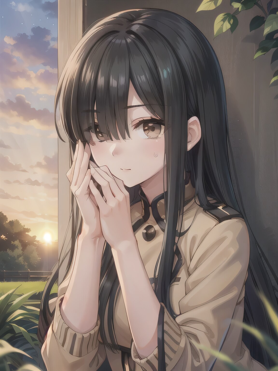 黒髪ロングで洋装の少女 | の人気AIイラスト・グラビア