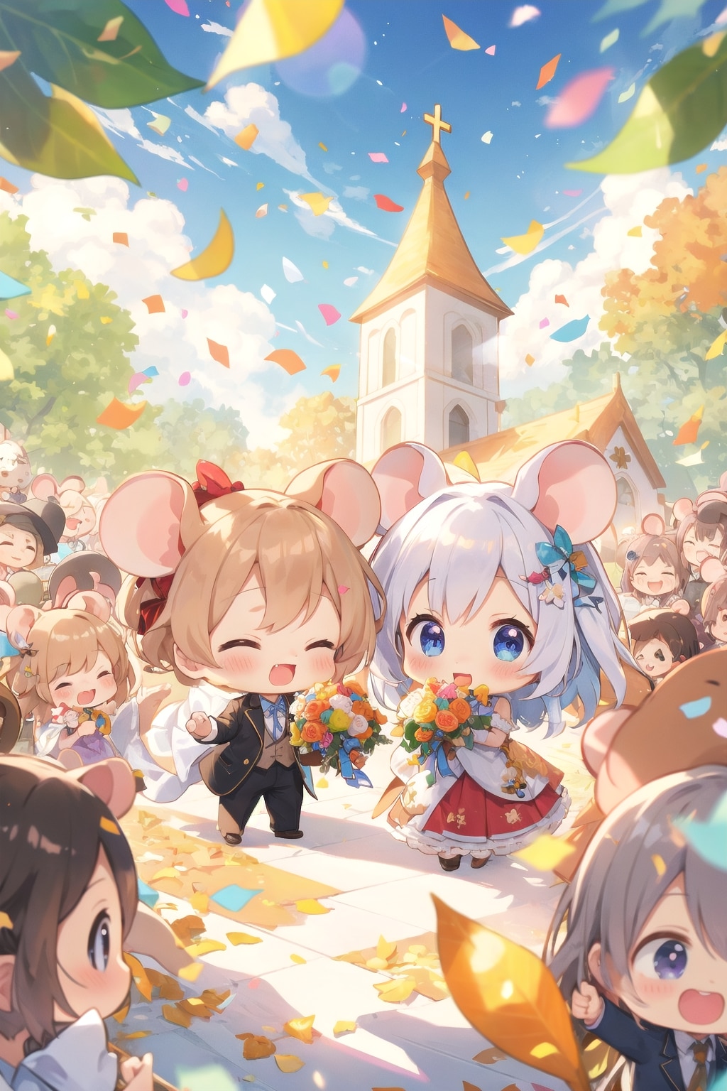 可愛い挙式 | の人気AIイラスト・グラビア