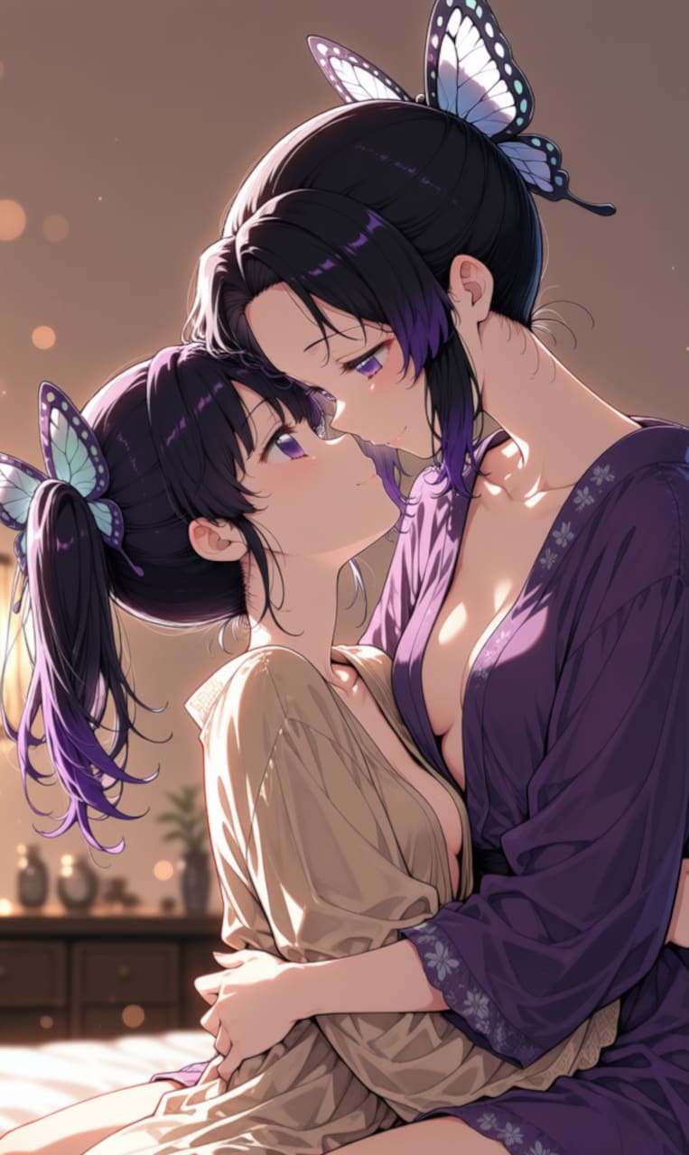 胡蝶しのぶと栗花落カナヲ