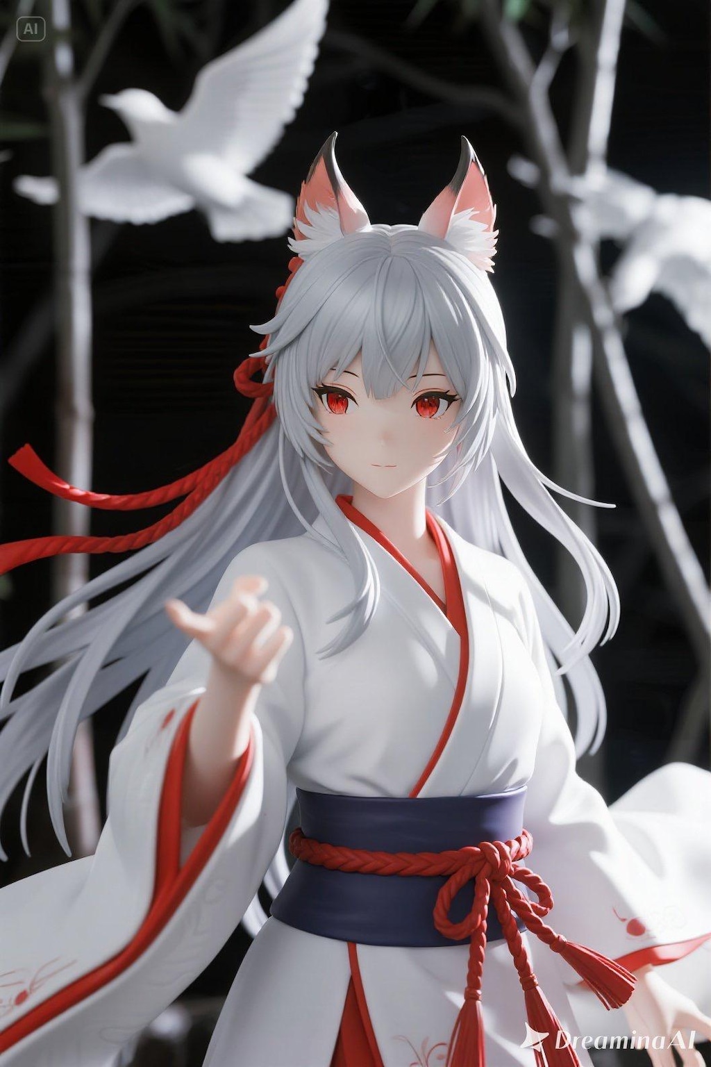 キツネの御神体フィギュア