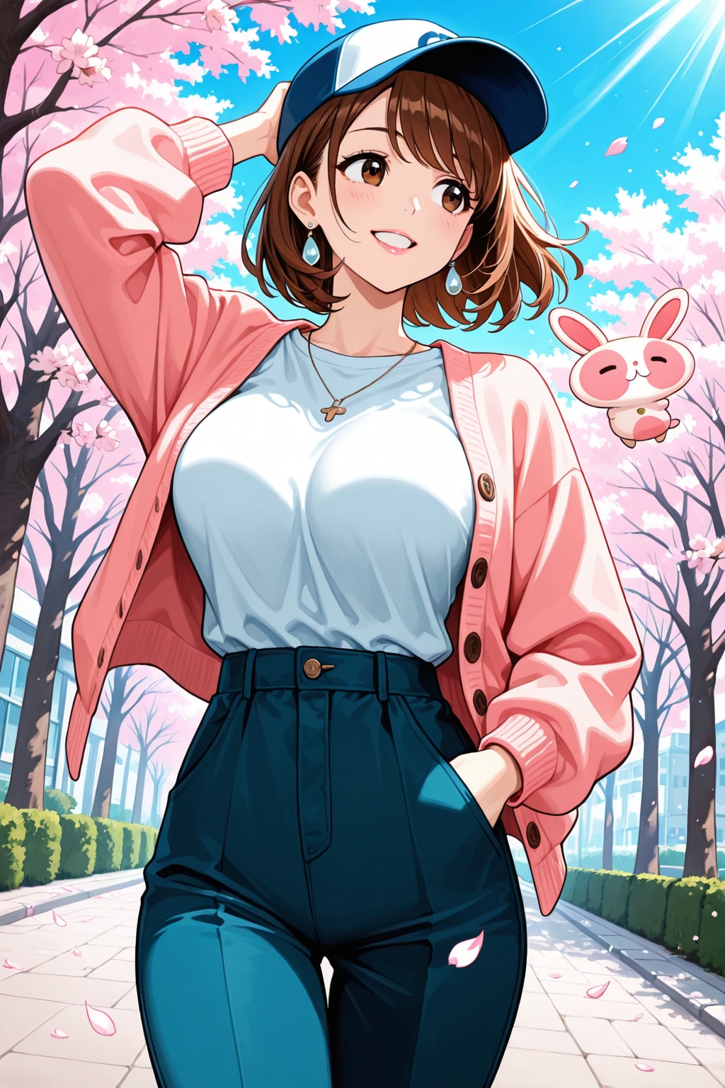 春色コーデの女の子