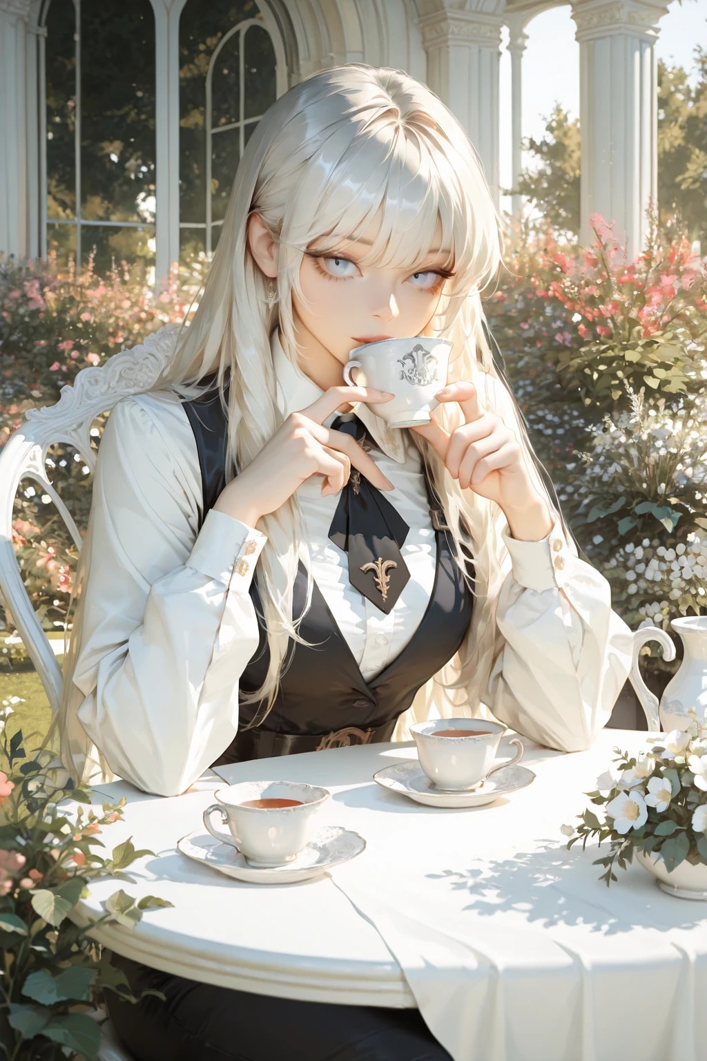 紅茶を愉しむ女性 | の人気AIイラスト・グラビア