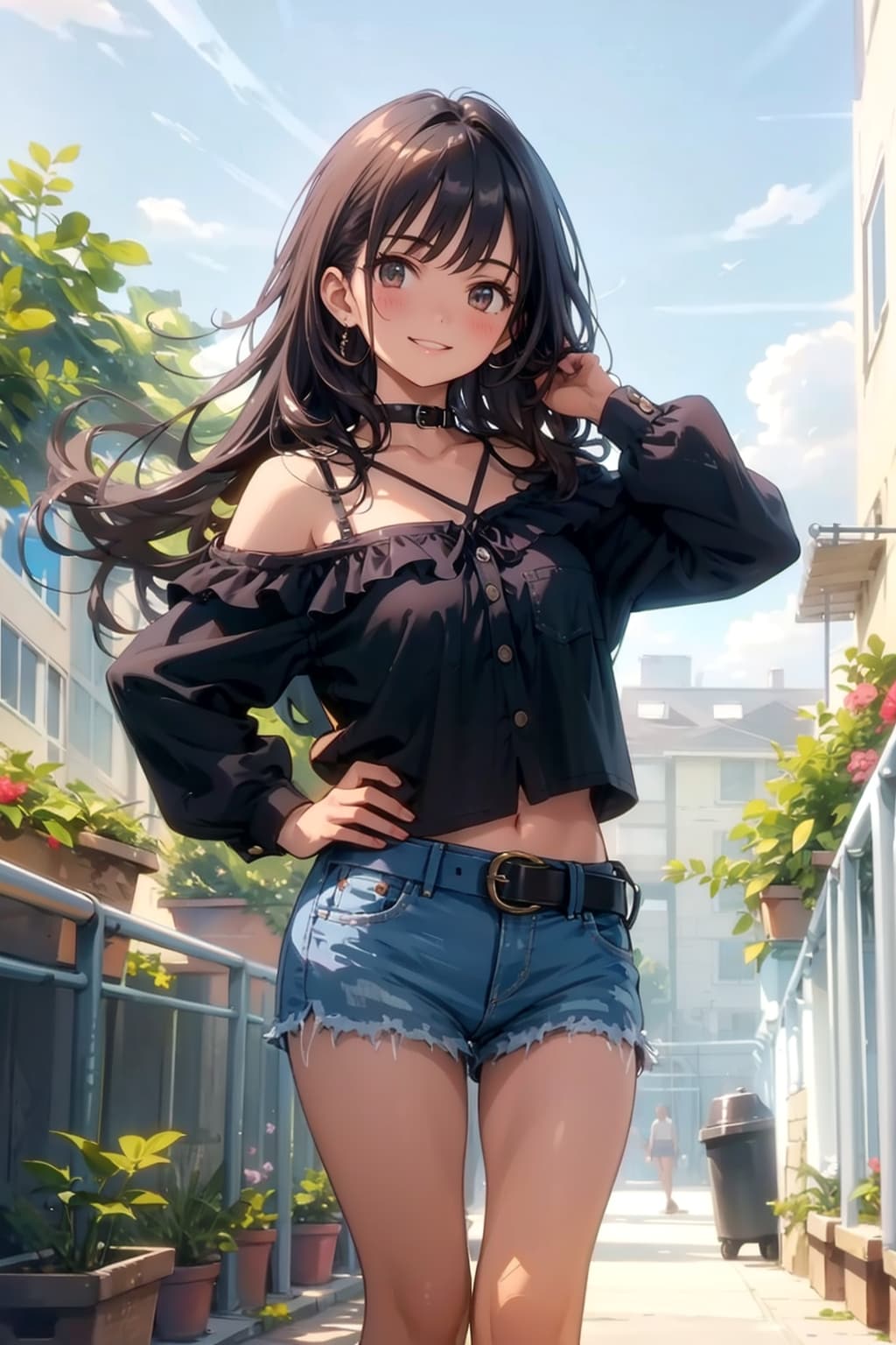 モデルポーズな子