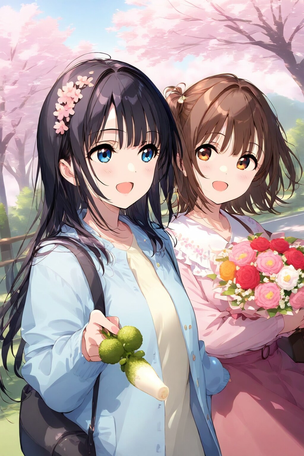 お花見を楽しんでいるアイドル　その１