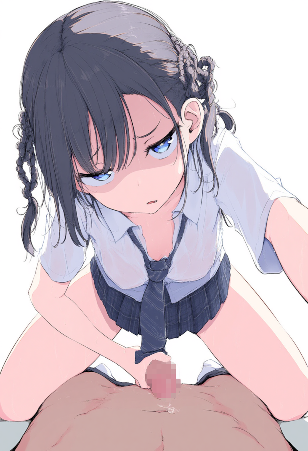嫌そうに手コキ