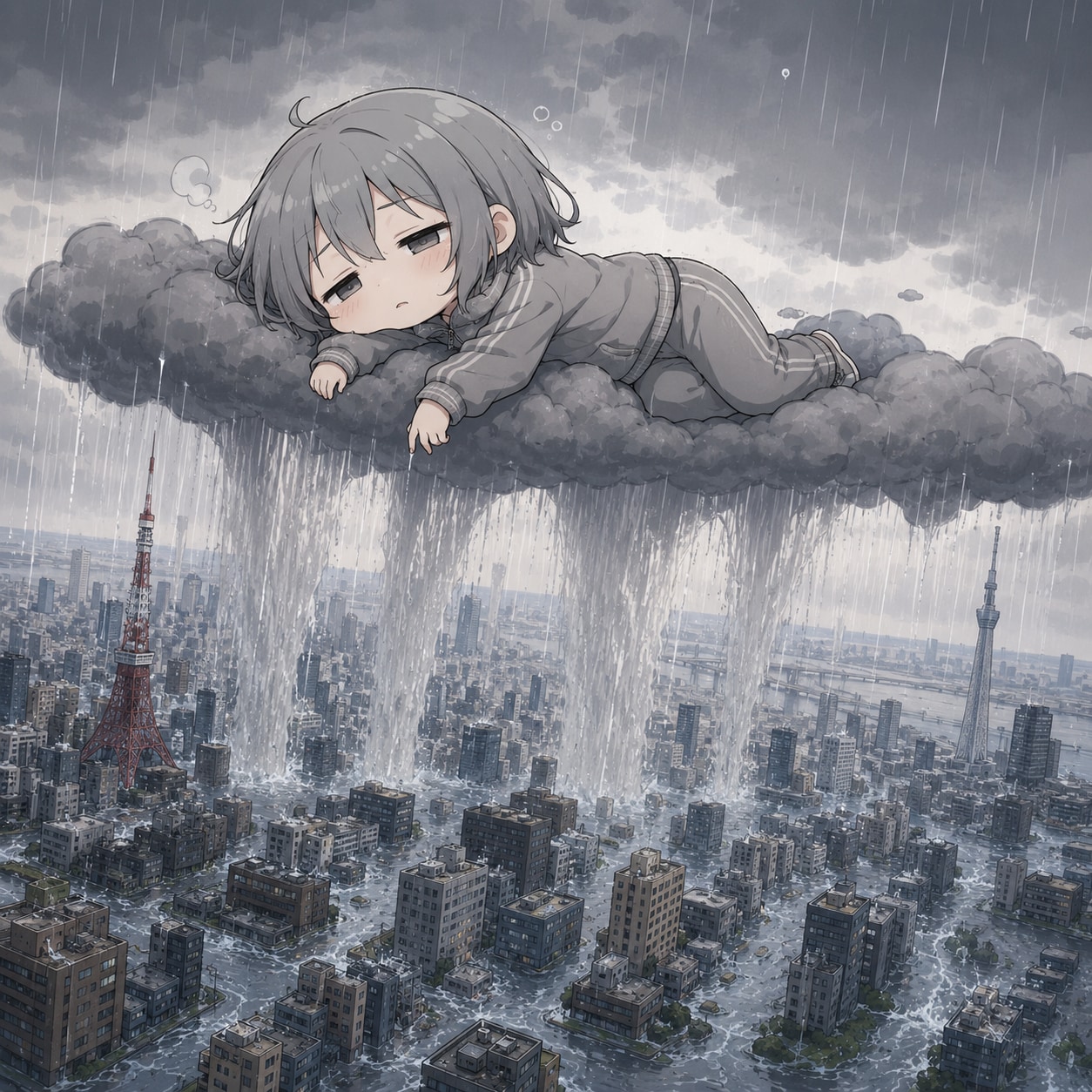 線状降水帯と化した彩ちゃん