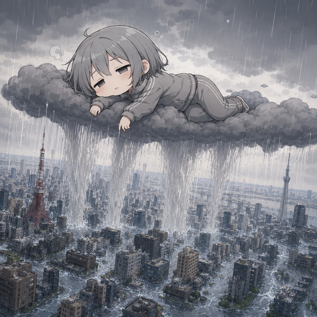 線状降水帯と化した彩ちゃん