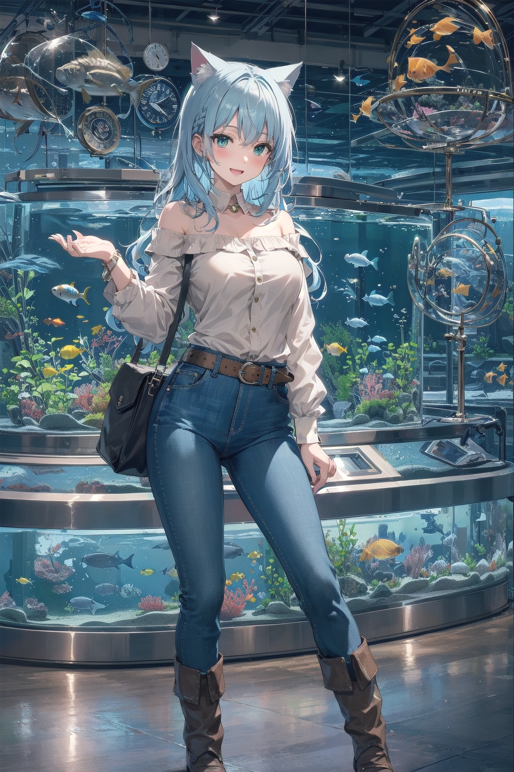 水族館に来てみました🐟🐱✨