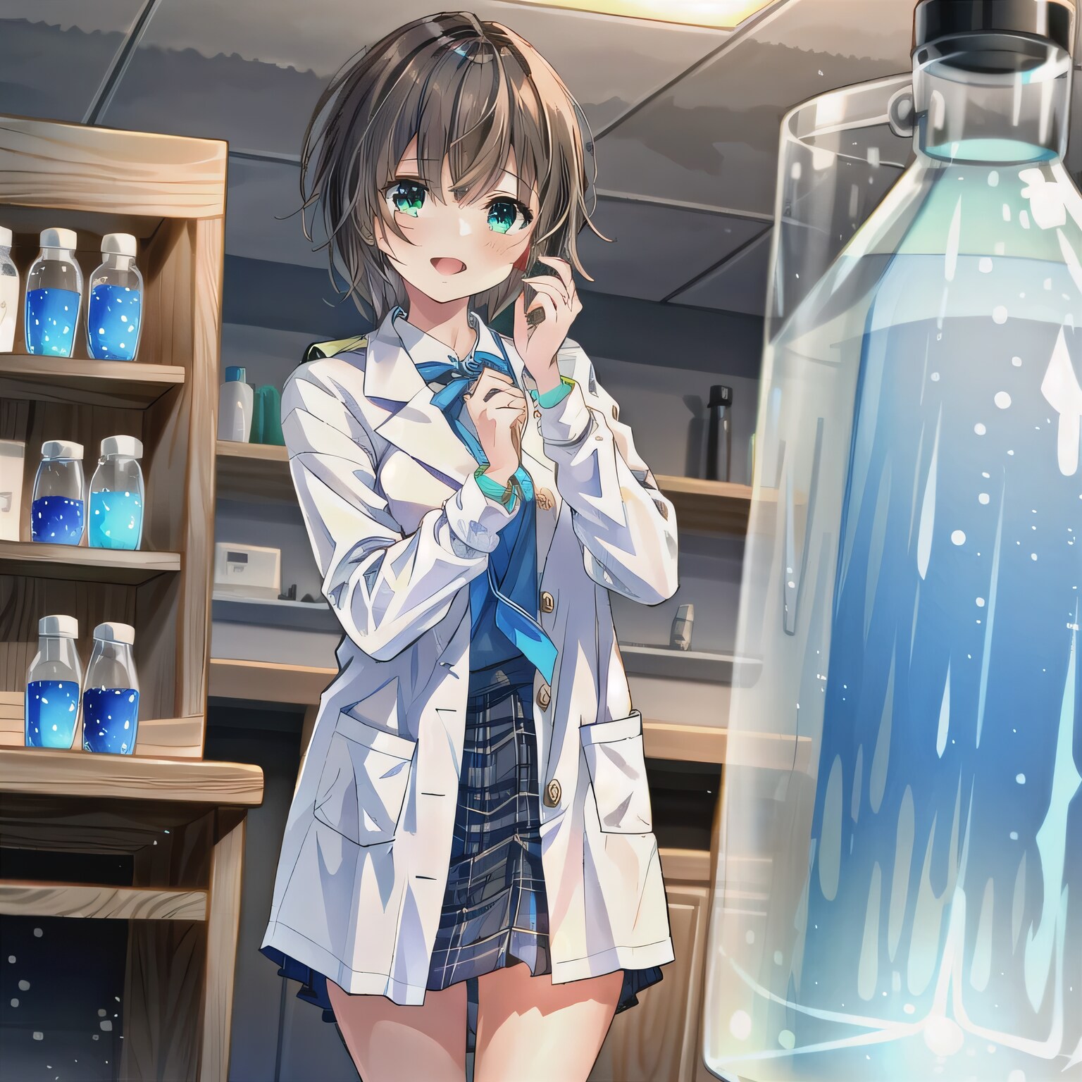 茶髪ボブで白衣の少女８ | の人気AIイラスト・グラビア