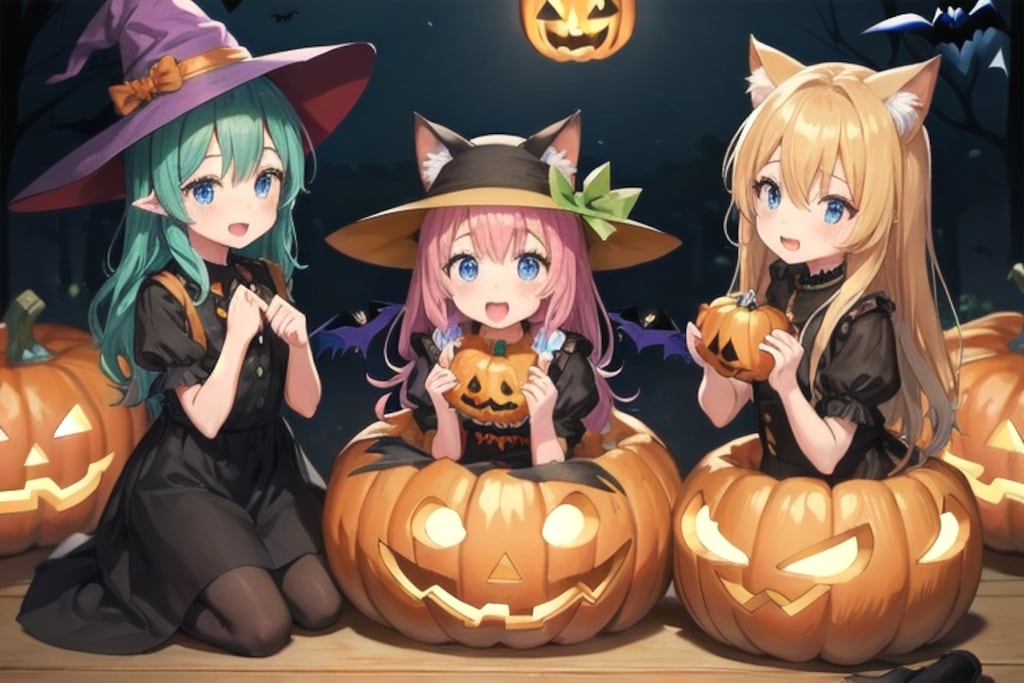 一緒にカボチャに入ろうよ🎃