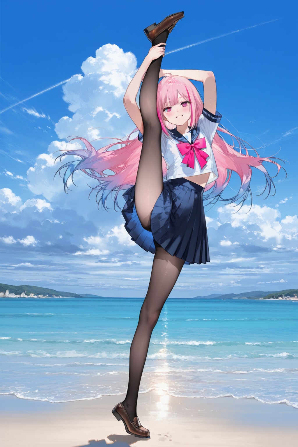 (NADE)I字バランス ー背景綺麗ー | の人気AIイラスト・グラビア