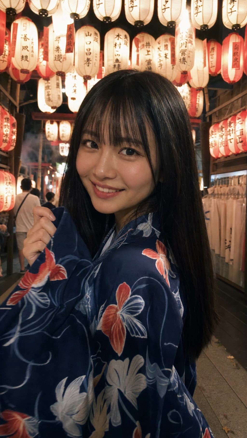 A Smile by the Goldfish Stall