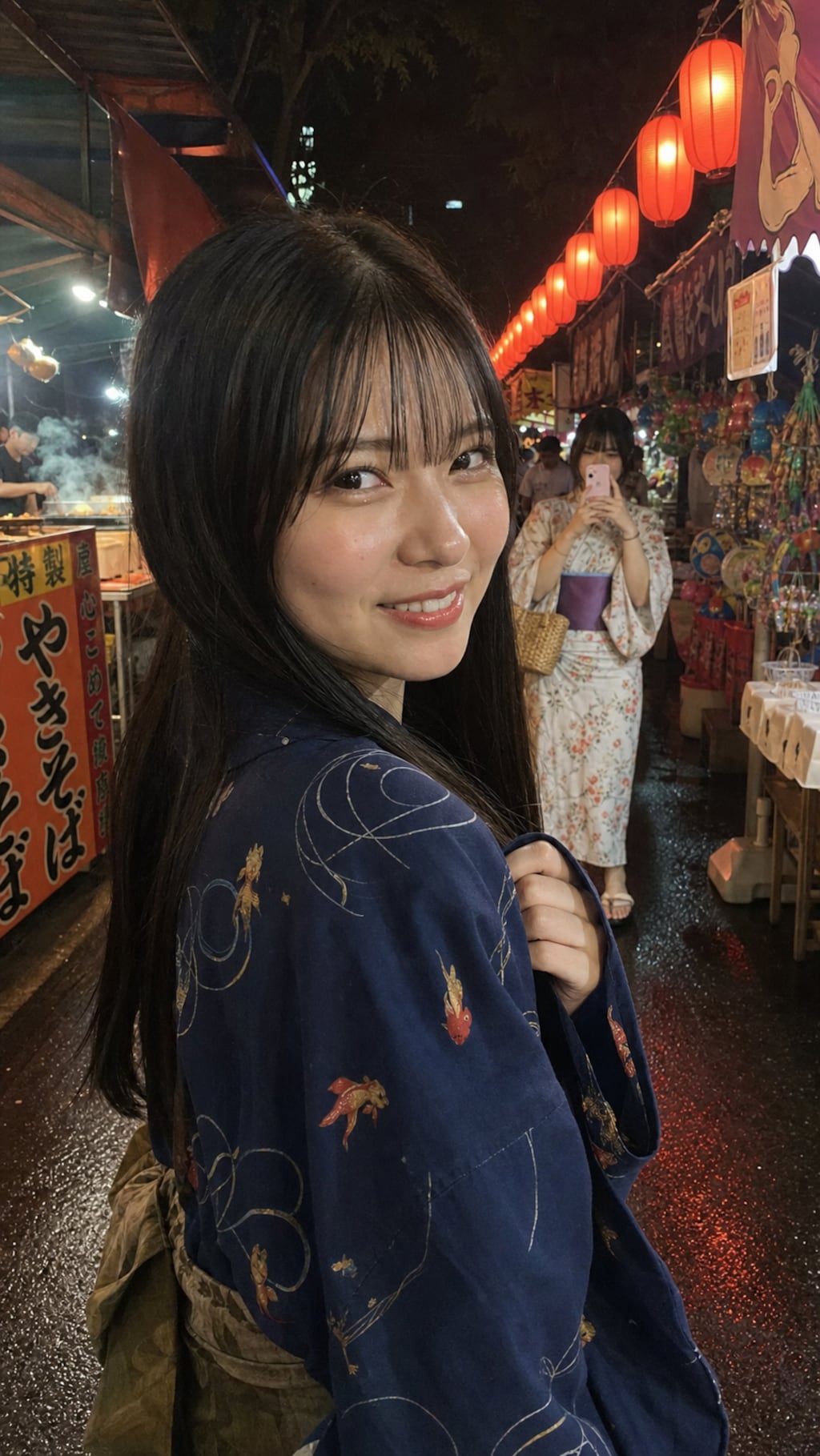 A Smile by the Goldfish Stall