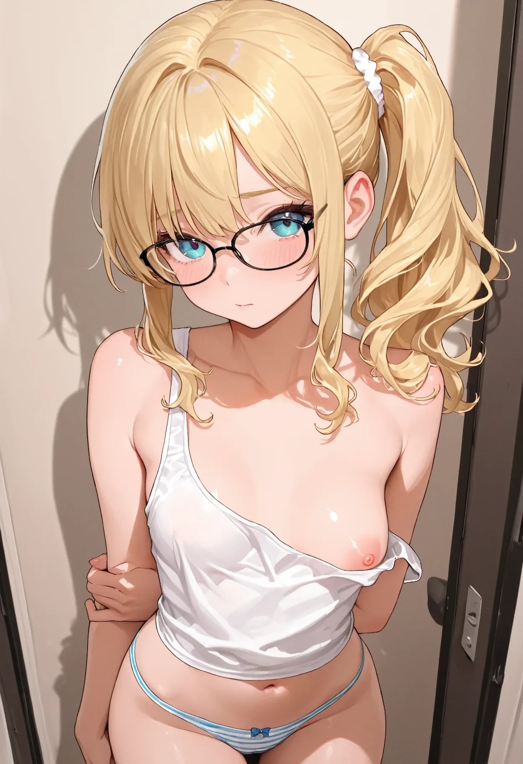 金髪眼鏡の女の子