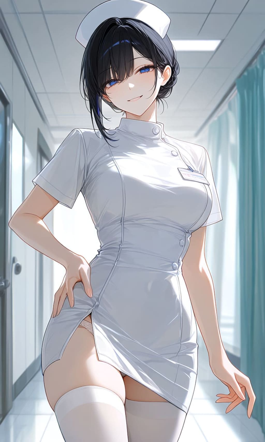 チラ見えナースさん