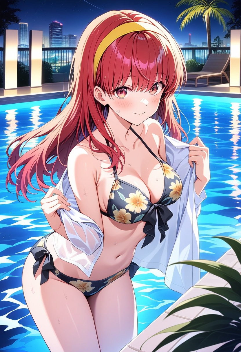 詩織とナイトプールデート👙❤️