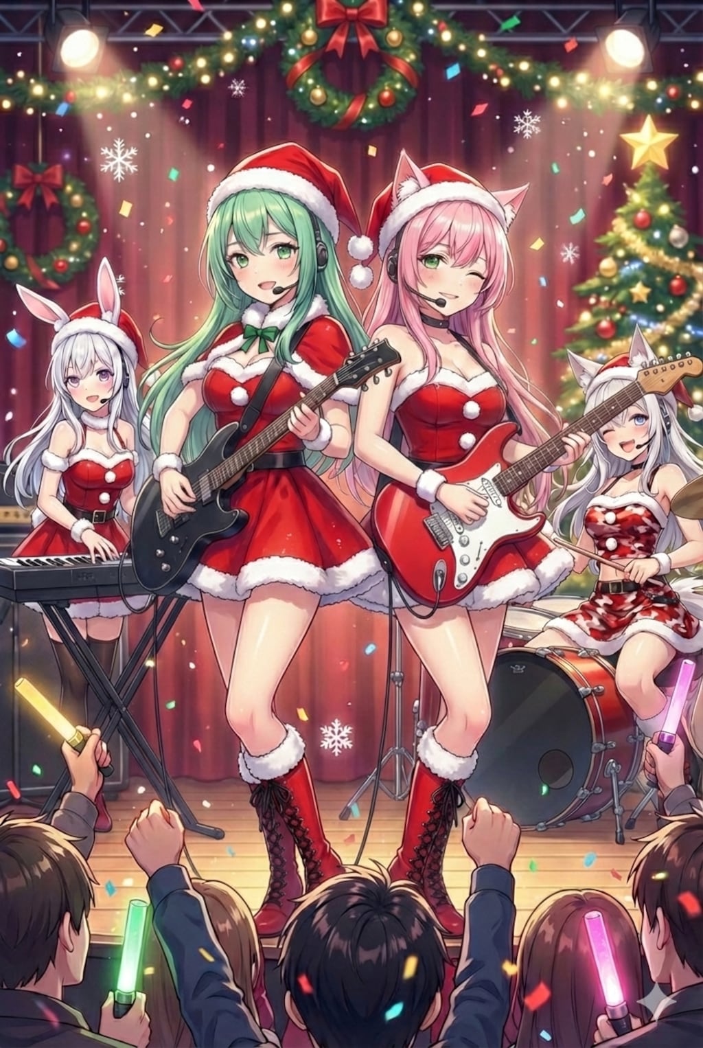 ちちぷいフレンズ大忘年会グランドフィナーレ🎶🐱🎸🐱🎸🐰🎹🐺🥁🎶