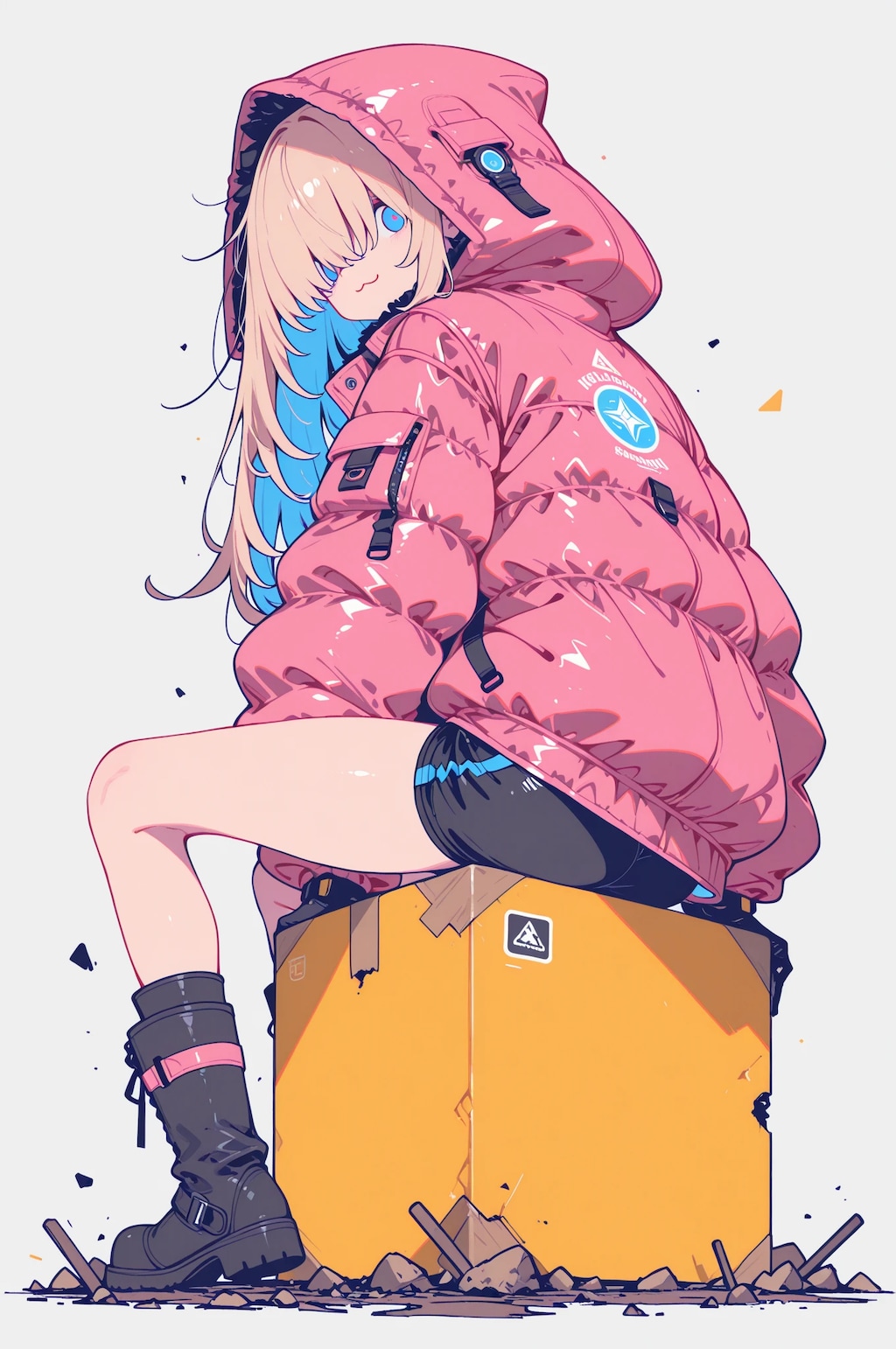 ピンクダウンジャケット