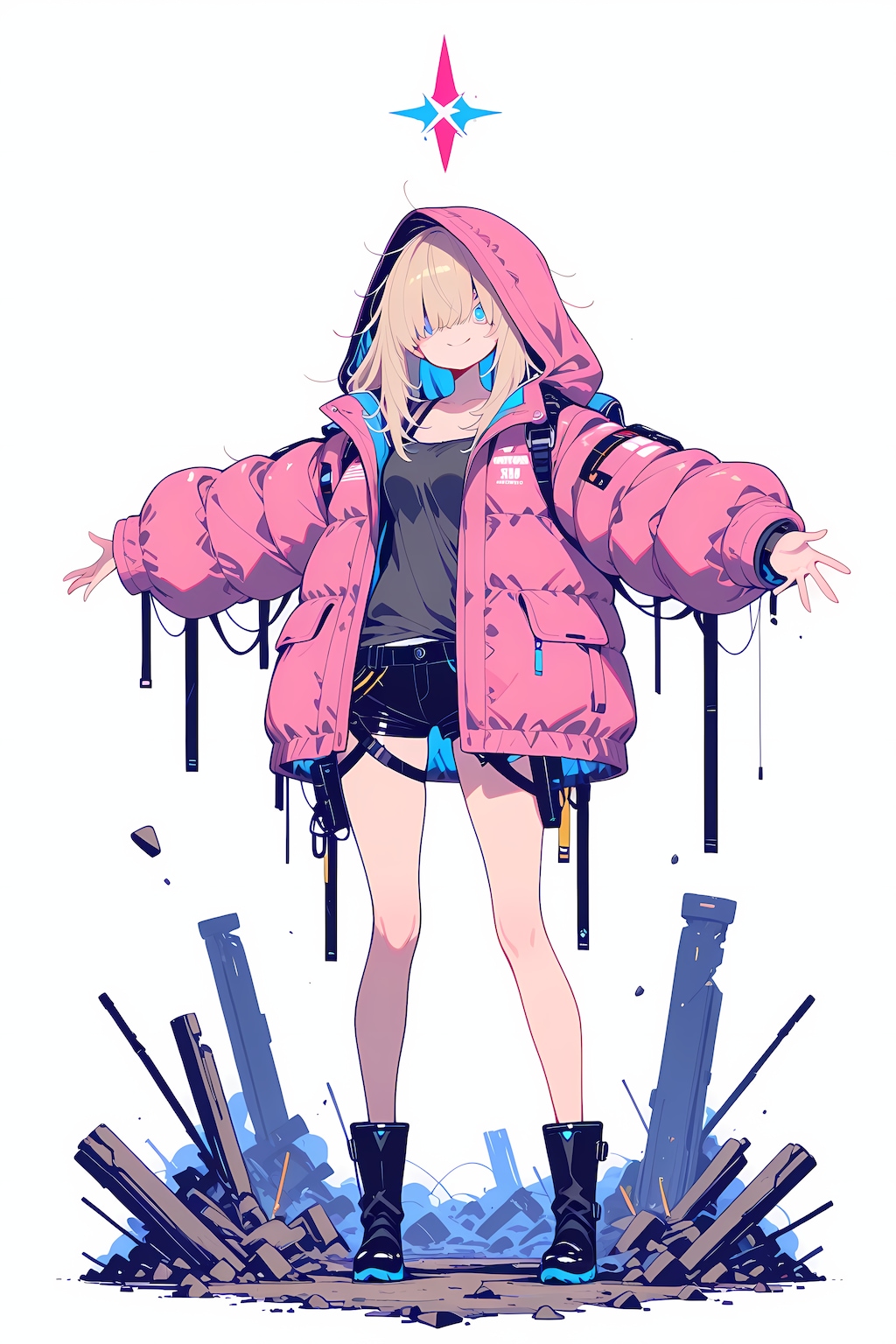 ピンクダウンジャケット