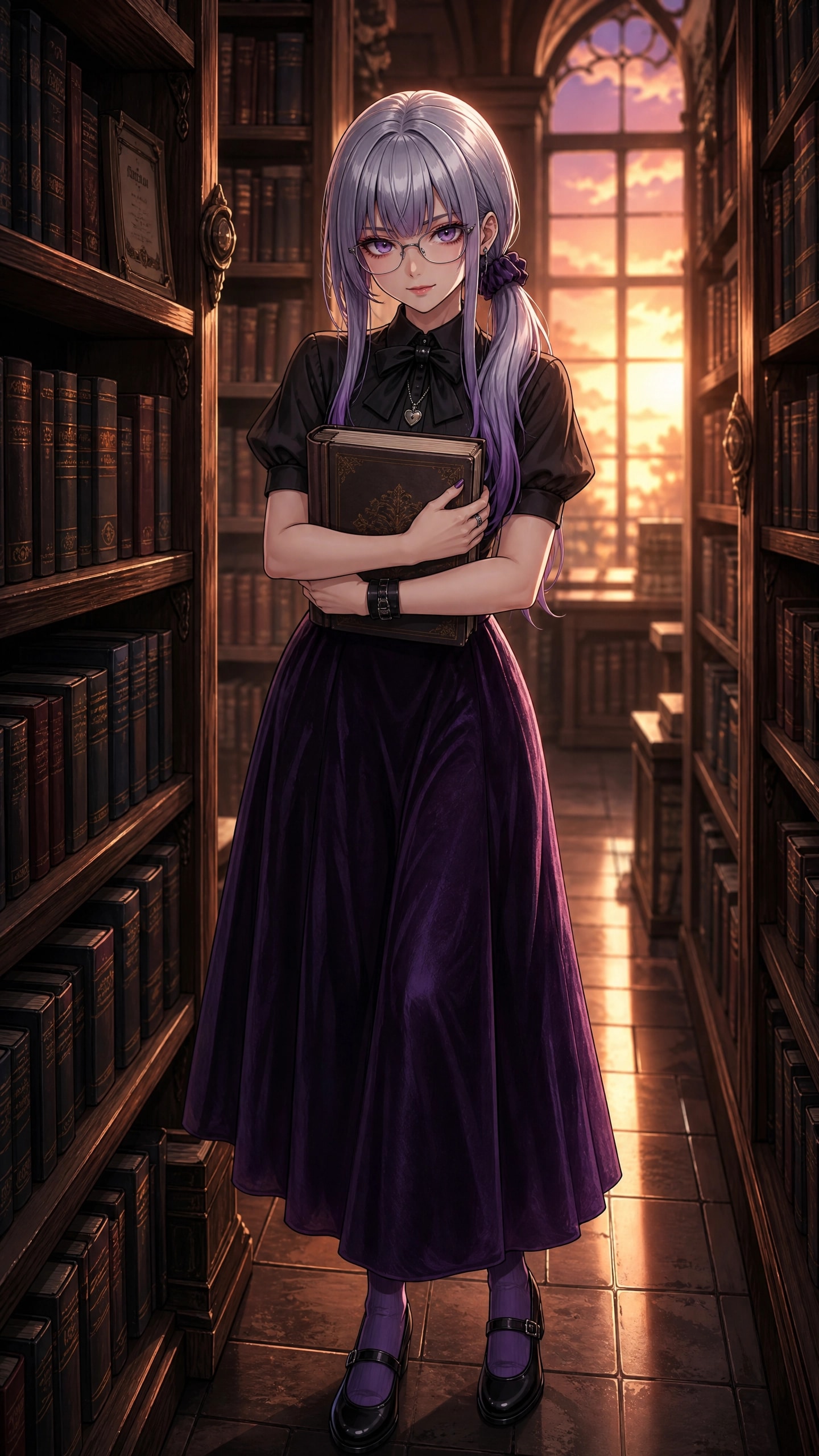 夕方の図書館(しおん)