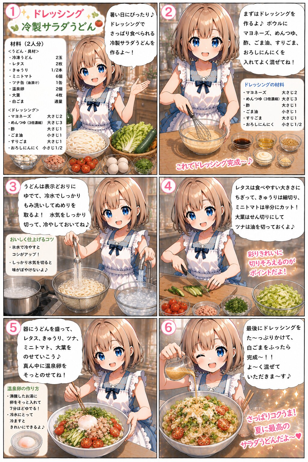 冷製サラダうどん | の人気AIイラスト・グラビア