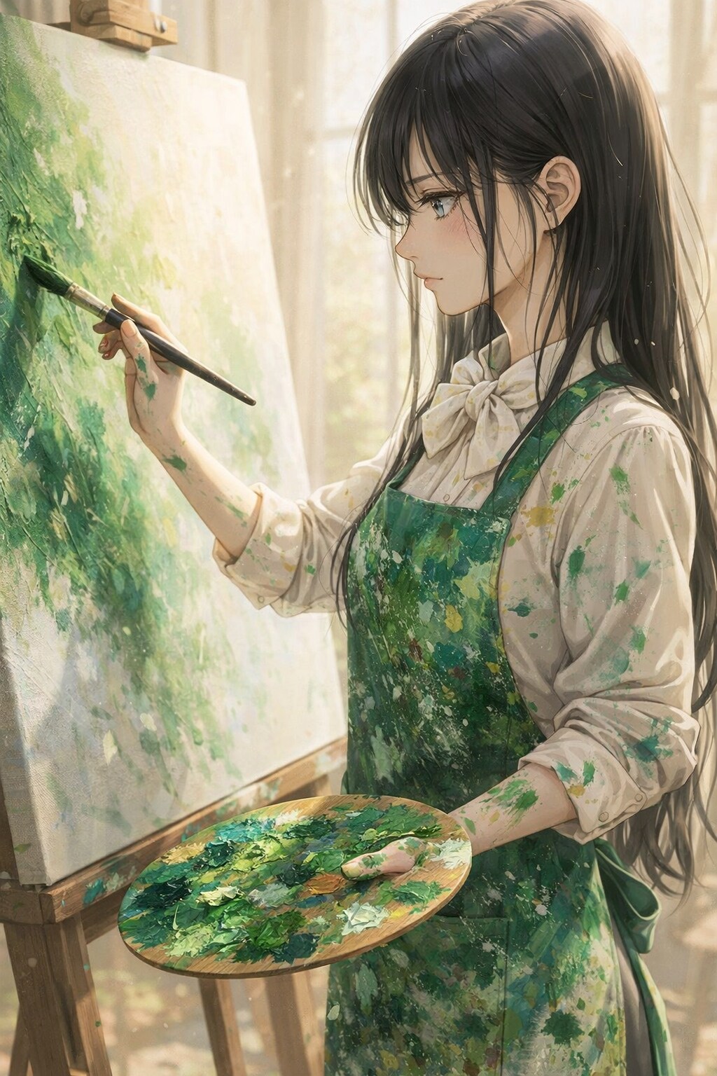 緑コーデ　ver.波夷羅ねず | の人気AIイラスト・グラビア