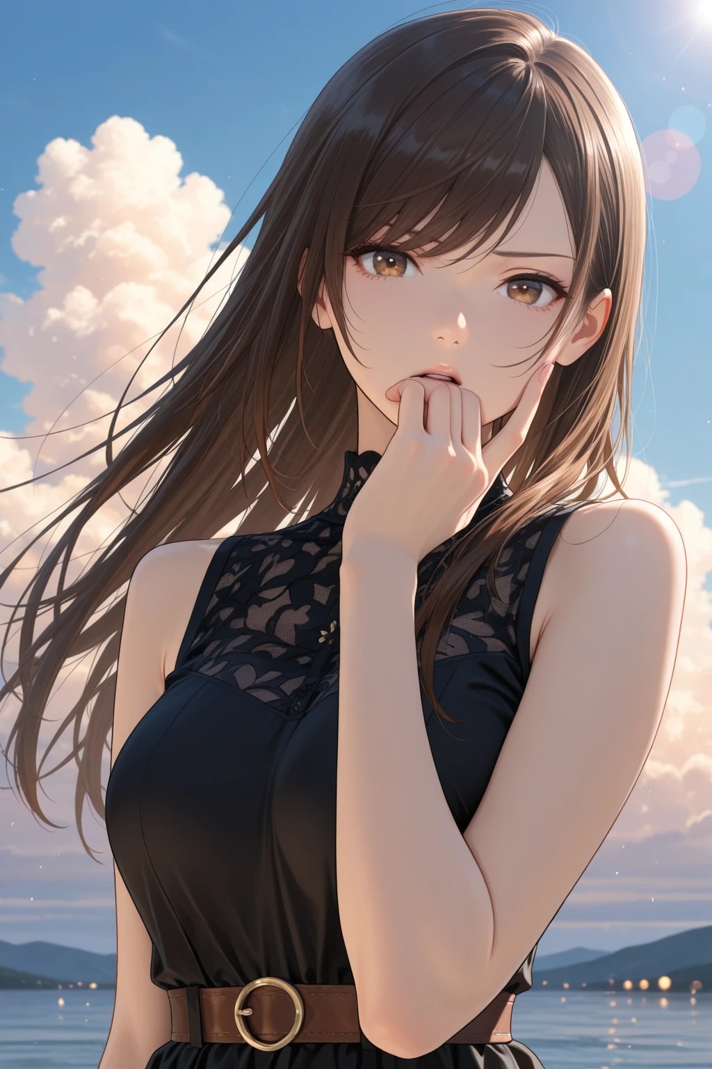 口元に手を添えるポーズ・艶っぽさ