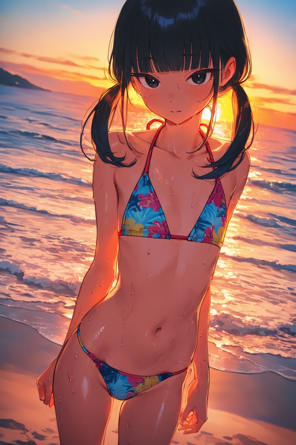 夕暮れと少女