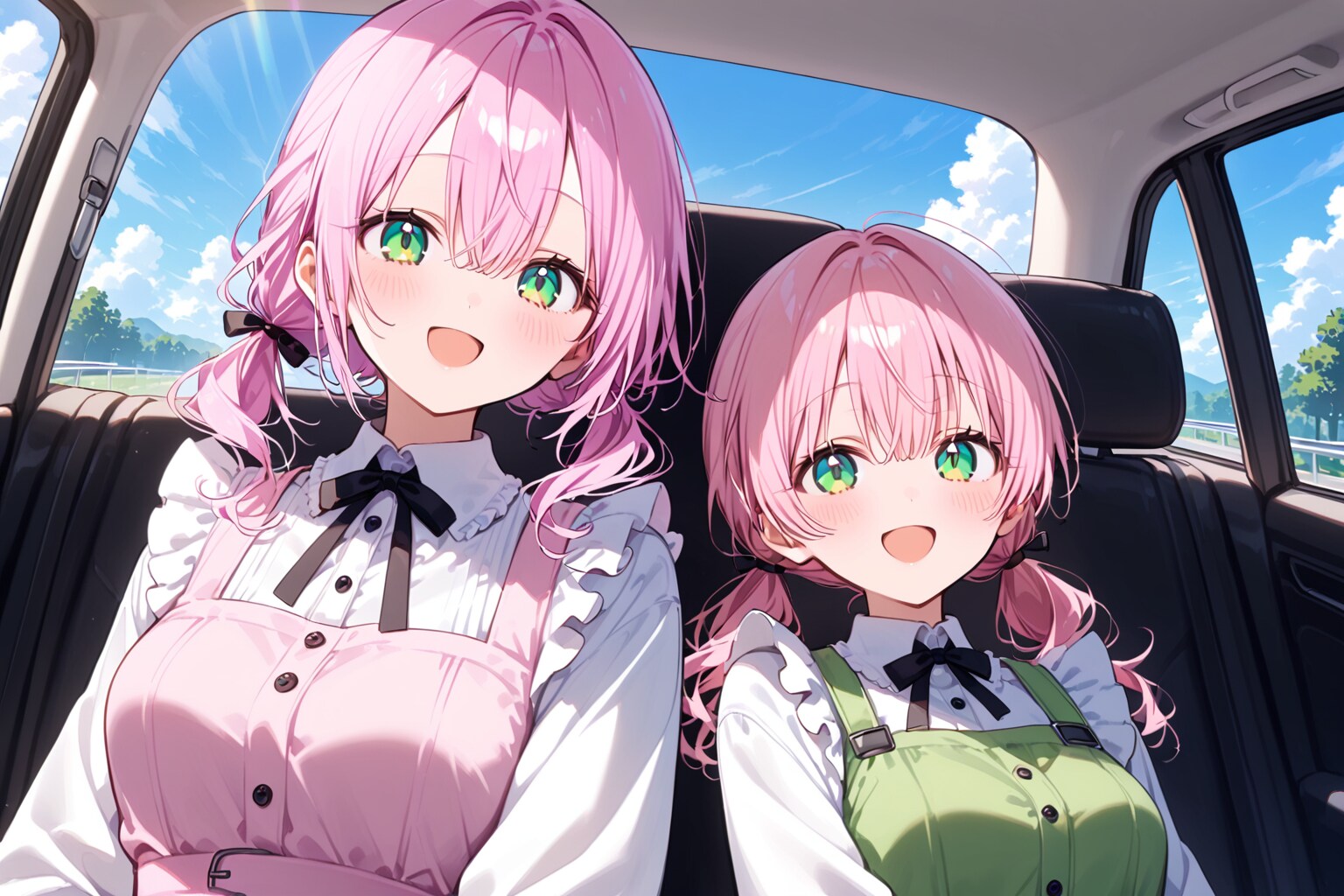 【ボツシリーズ】ドライブ中のうちの子たち | の人気AIイラスト・グラビア