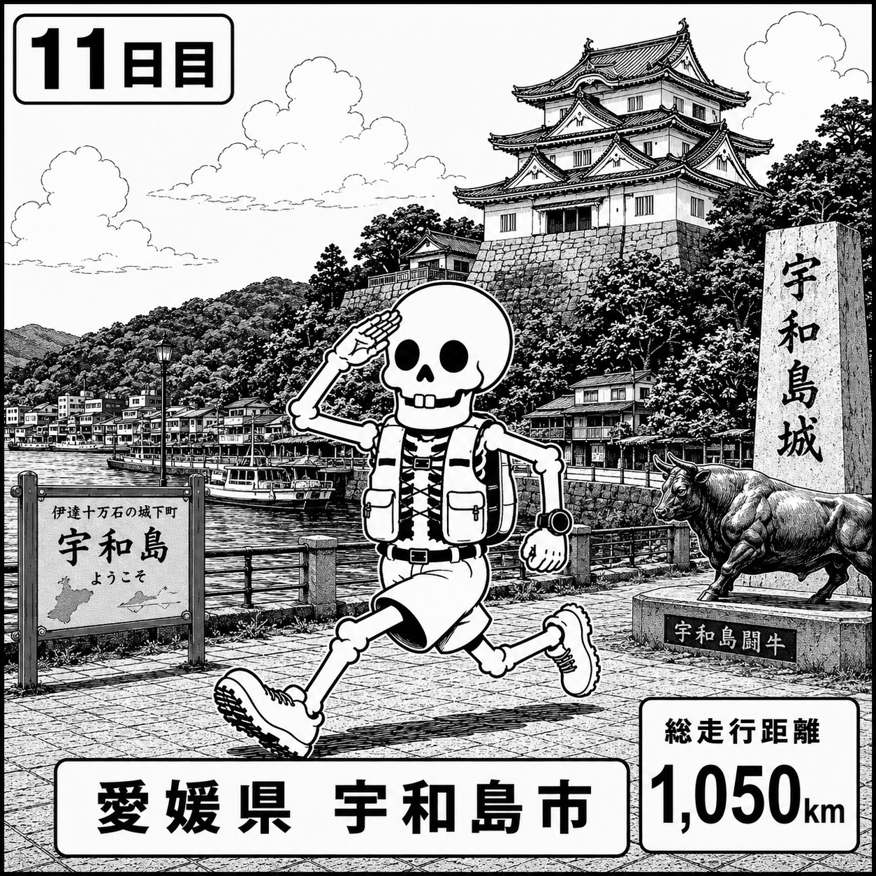 愛媛県宇和島市に到着 | の人気AIイラスト・グラビア