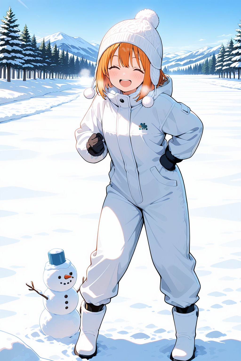 次はでっかい雪だるまを作るぞー♪