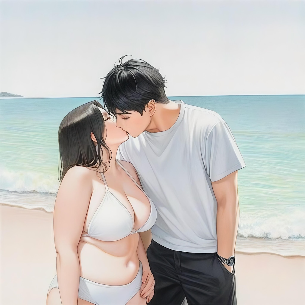 海岸のキス