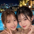 ナイトプールの2ショット 7枚目