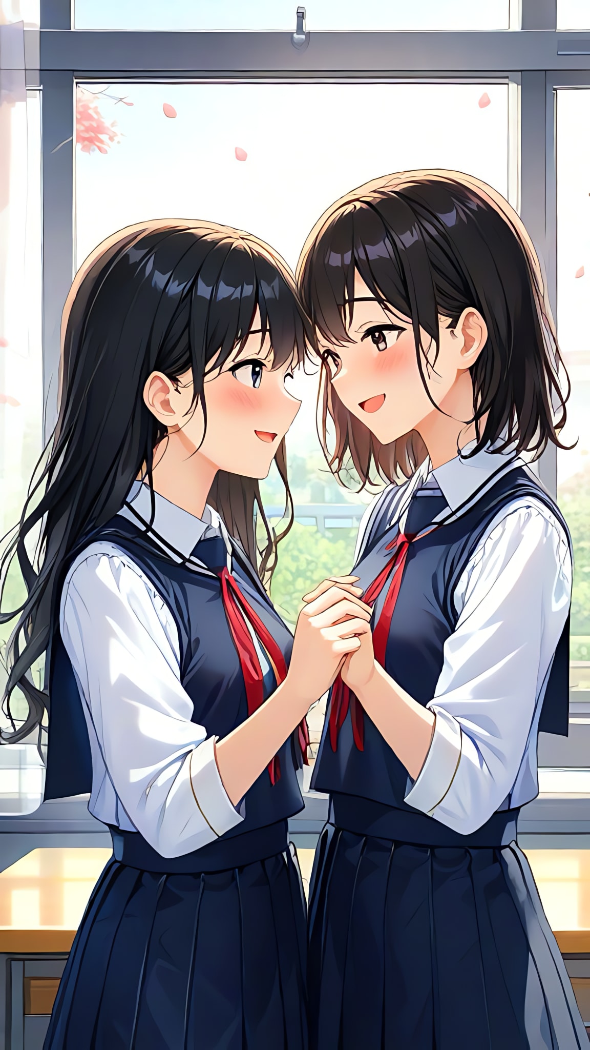 アオハル〜女子高生カップル〜 | の人気AIイラスト・グラビア