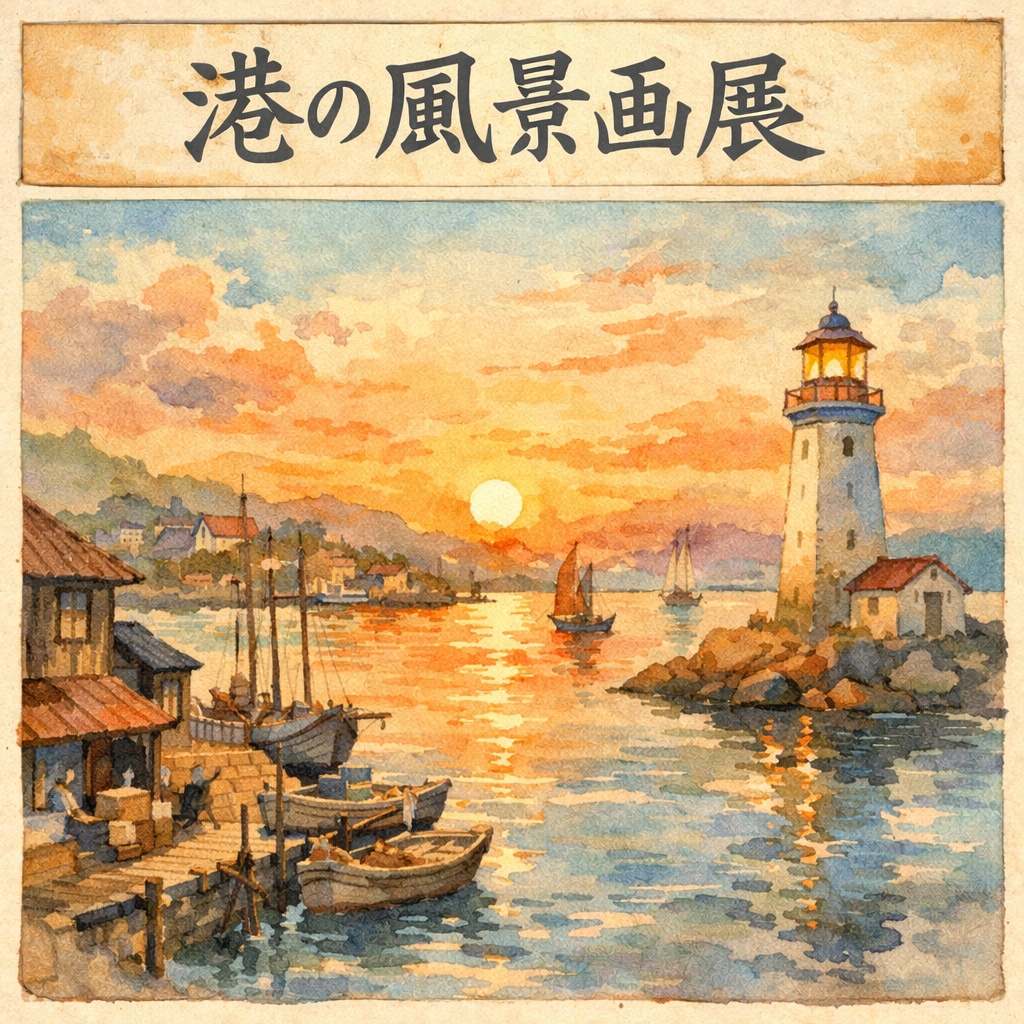 ネコノ企画『港の風景画展』【ニャンノ世界】