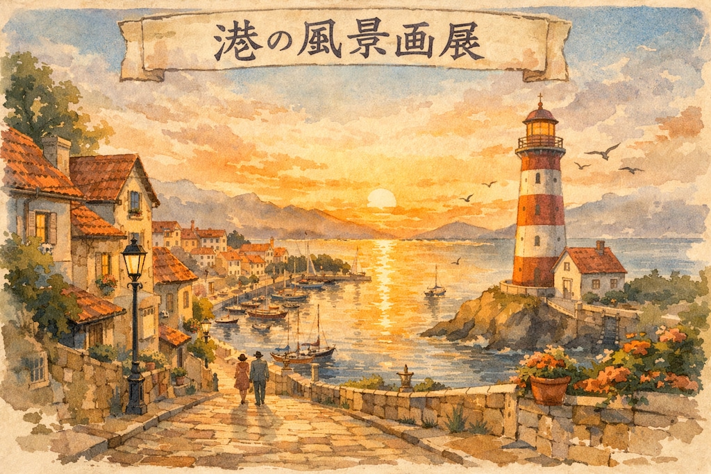 ネコノ企画『港の風景画展』【ニャンノ世界】