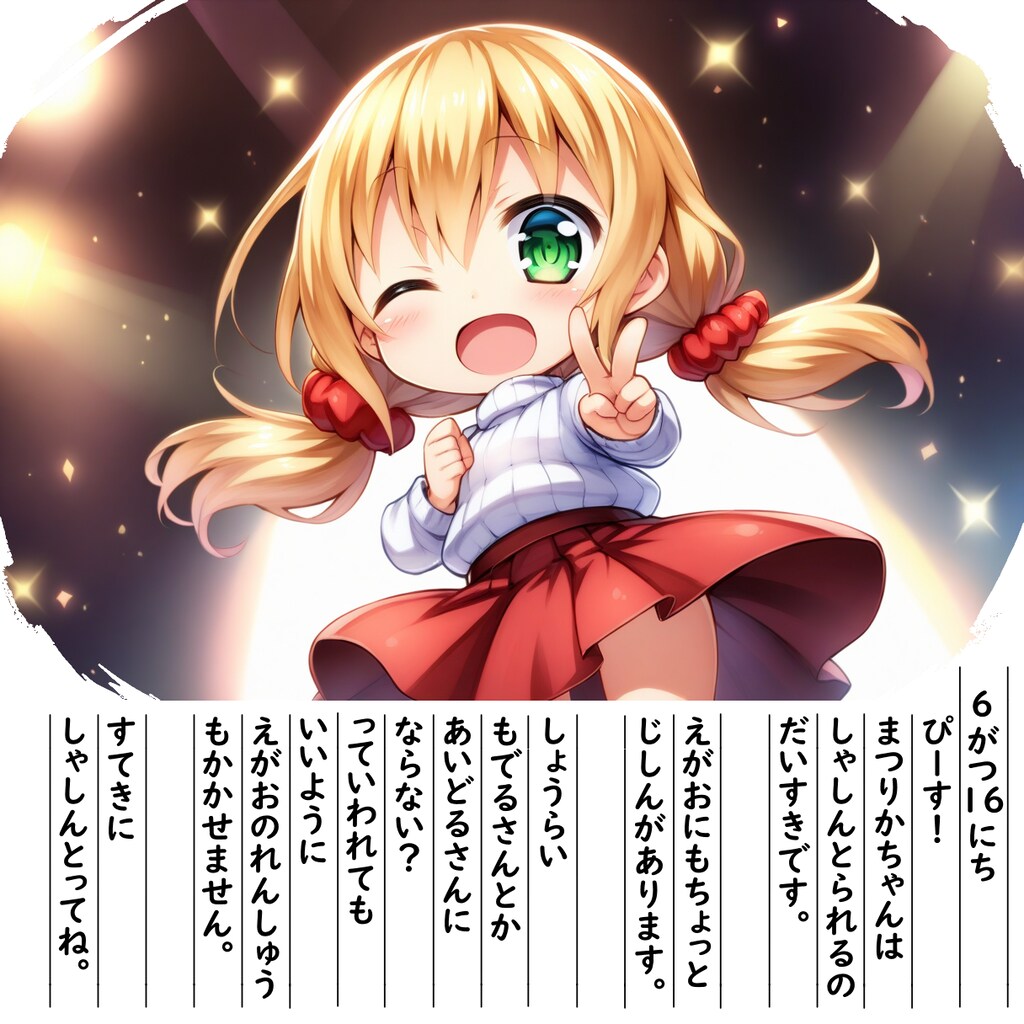 【絵日記】えがおにじしんのまつりかちゃんです