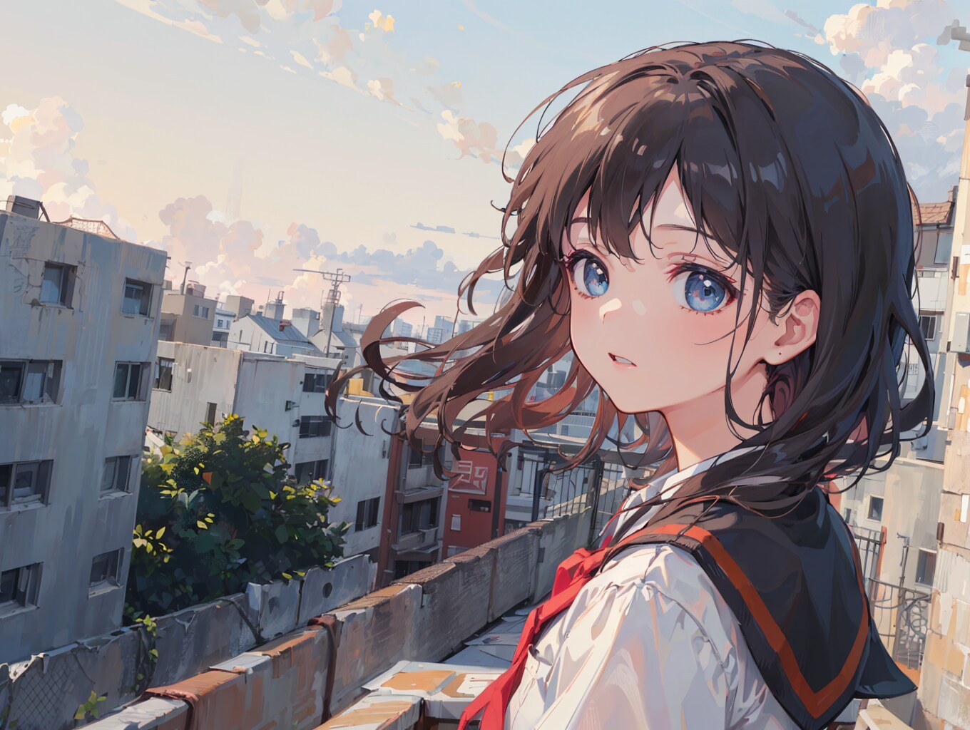屋上から