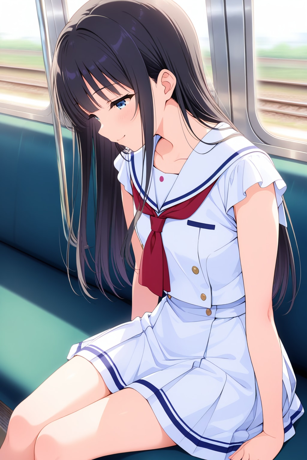 「夏休みだから空いてますね」そう言うと僕の隣に座ってきた。なぜ？