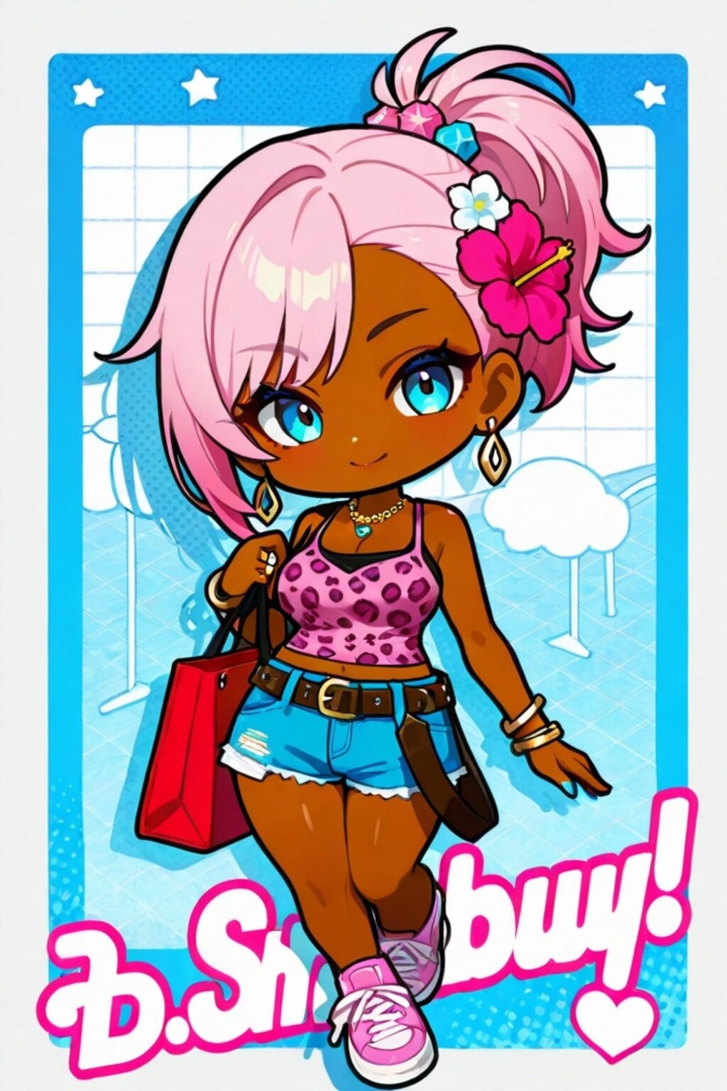 ギャルのピンク髪ちゃん