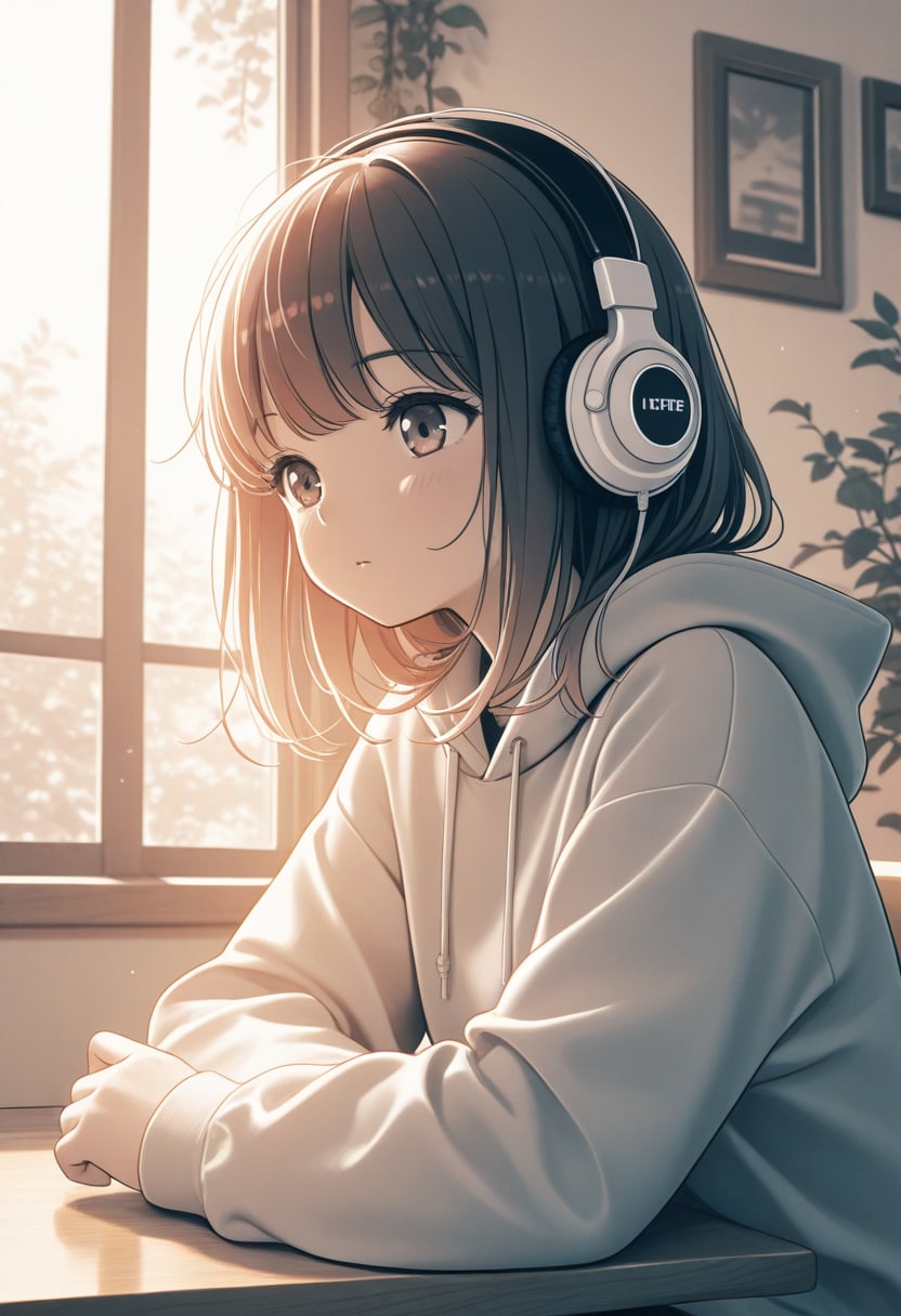 ヘッドフォンの少女(20) | の人気AIイラスト・グラビア