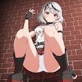 沙花叉クロヱ【しゃがみ&膝附パンチラ】 4枚目