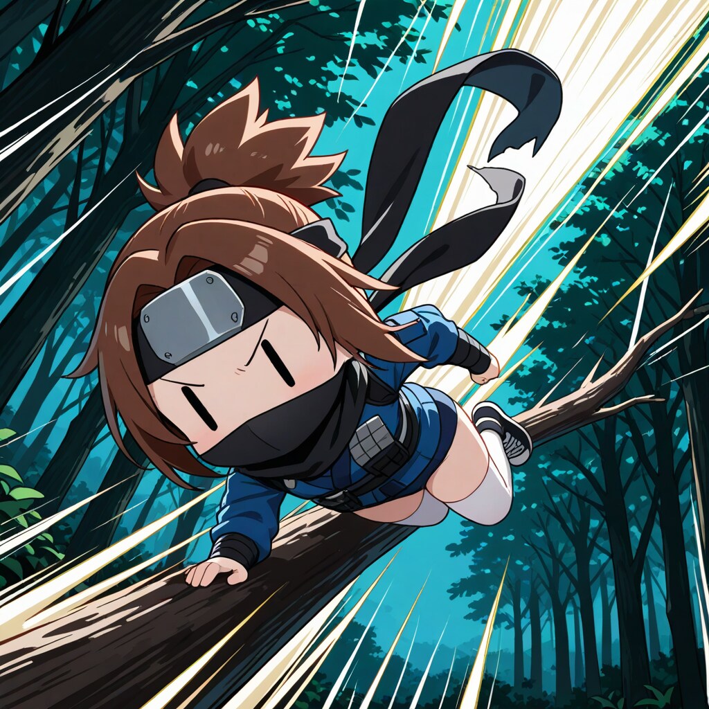 夜の森を駆ける忍ルマ