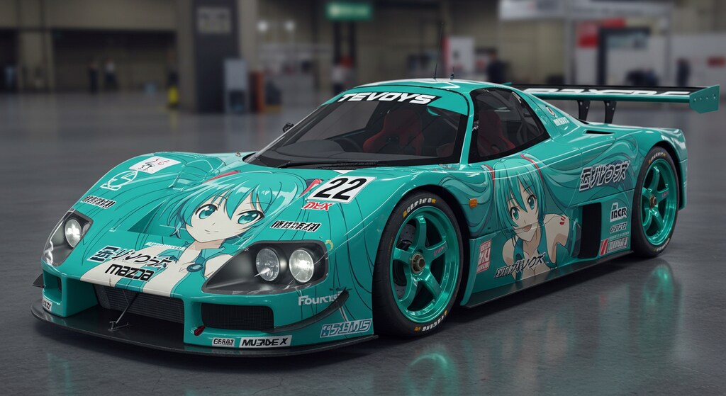 マツダ787B初音ミク痛車レーシングカー