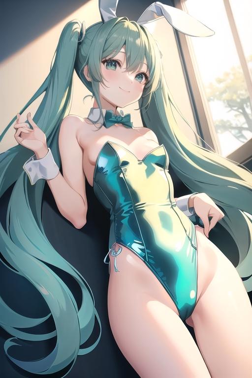 Greenのバニーの初音ミク