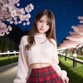 彼女と夜桜を 9枚目