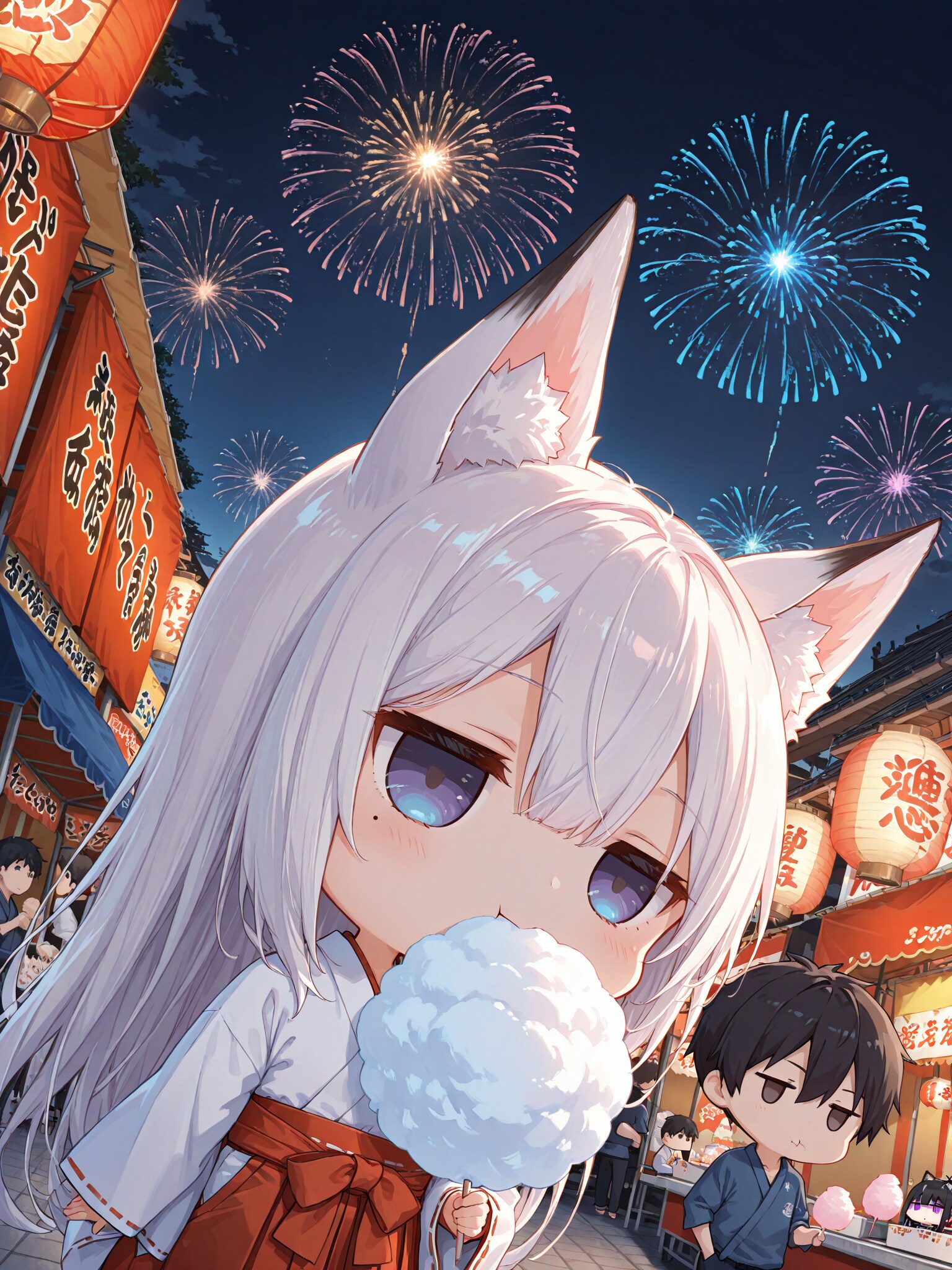 ふふっ、次はリンゴ飴だ！