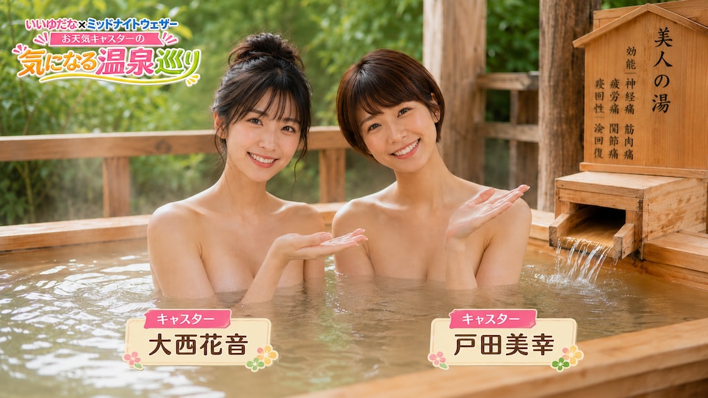 ミッドナイトウェザー特集　お天気キャスターの気になる温泉巡り1 前編